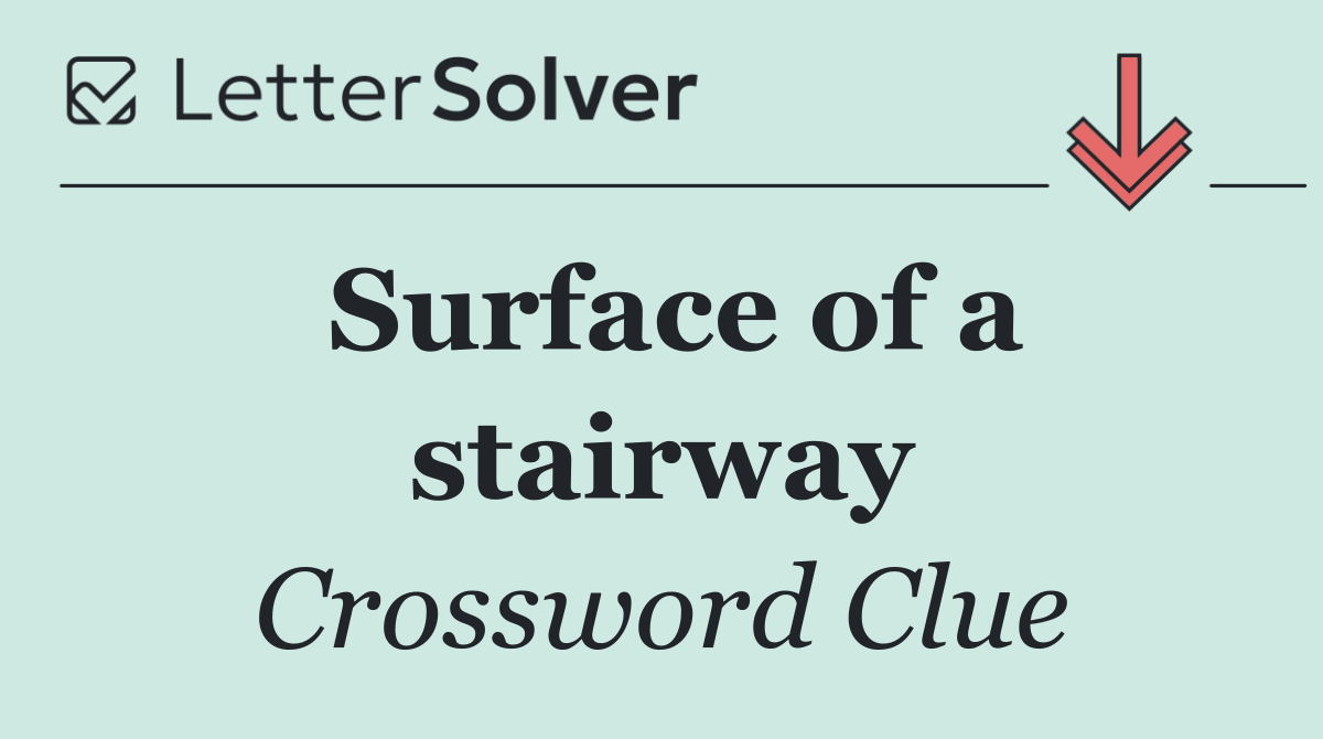 Surface of a stairway