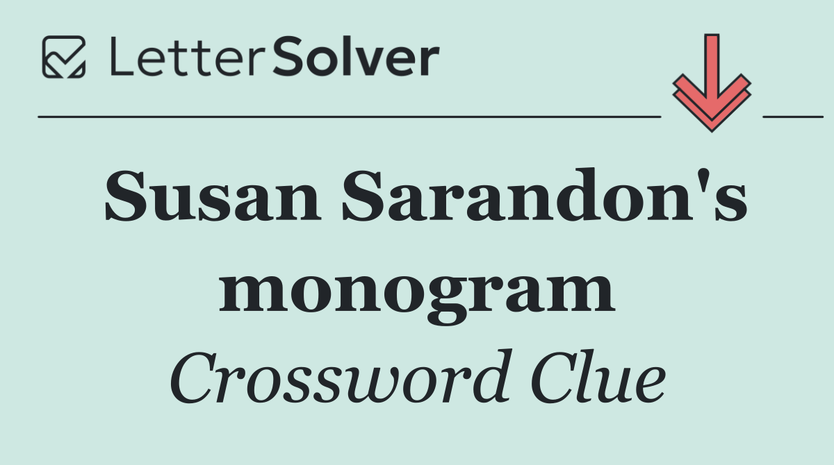 Susan Sarandon's monogram