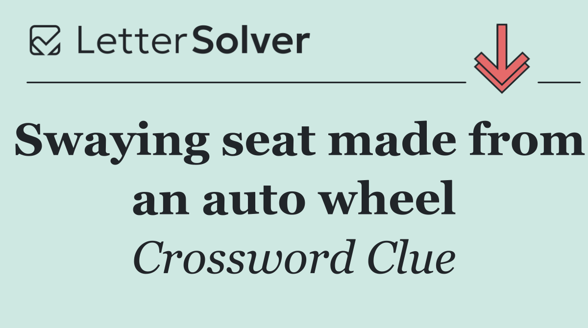 Swaying seat made from an auto wheel