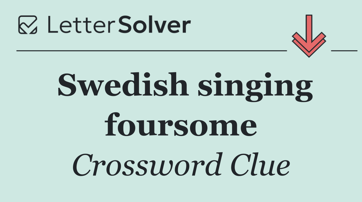 Swedish singing foursome