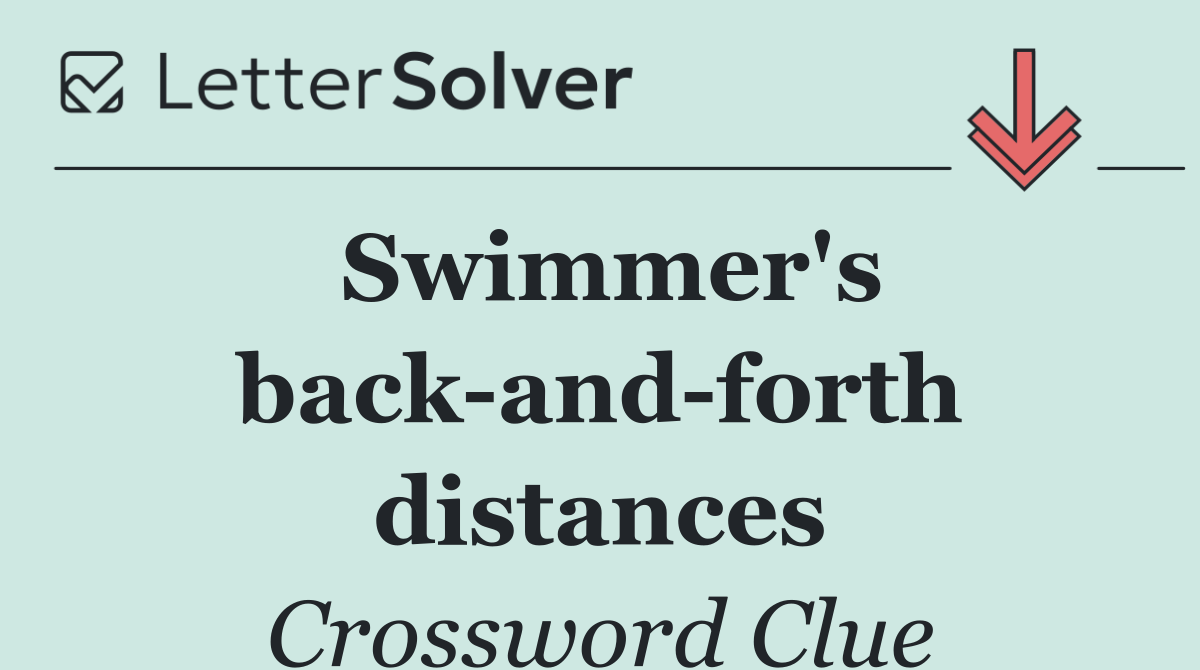 Swimmer's back and forth distances