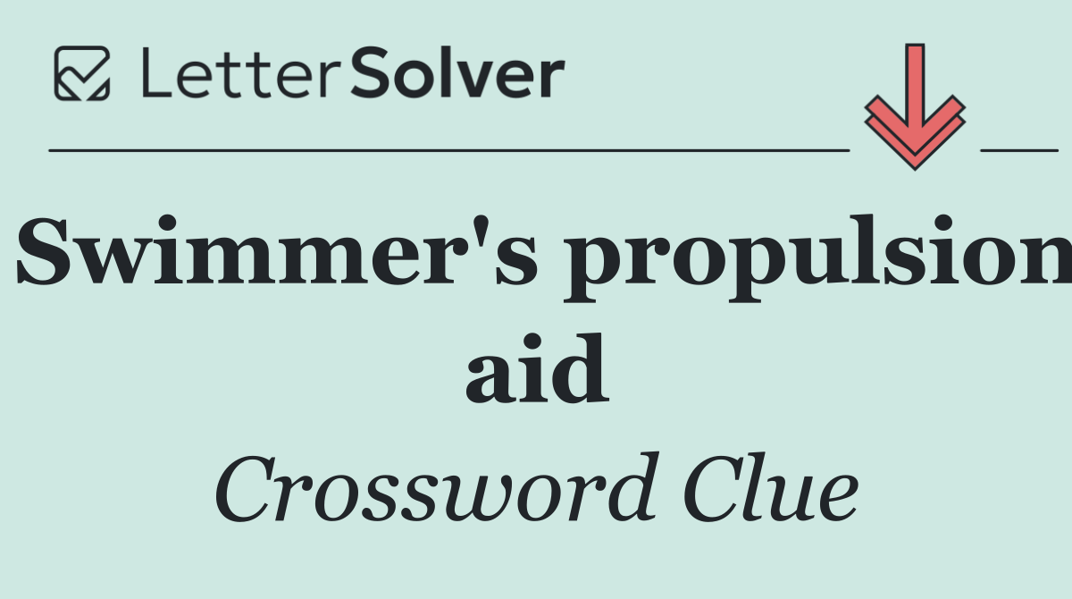 Swimmer's propulsion aid