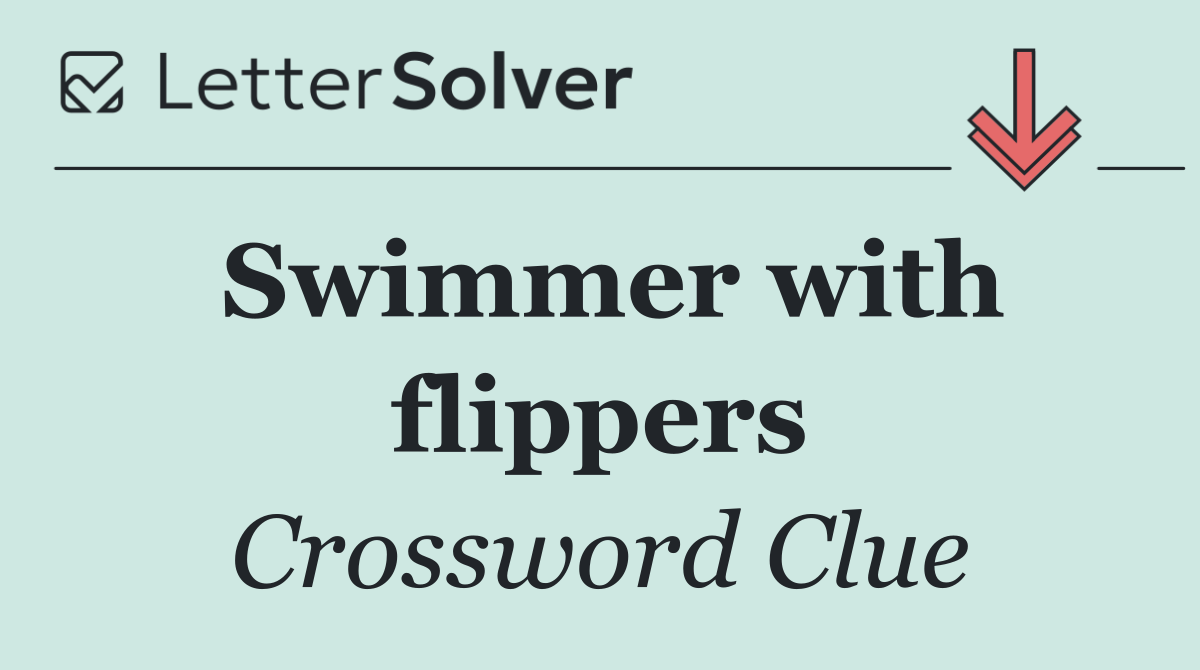 Swimmer with flippers