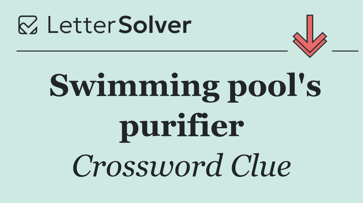 Swimming pool's purifier
