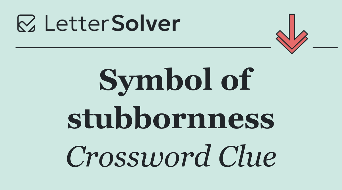 Symbol of stubbornness