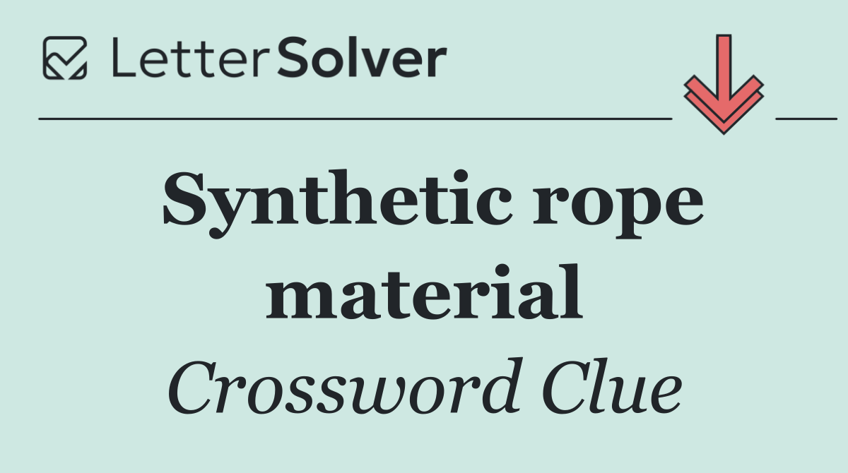 Synthetic rope material