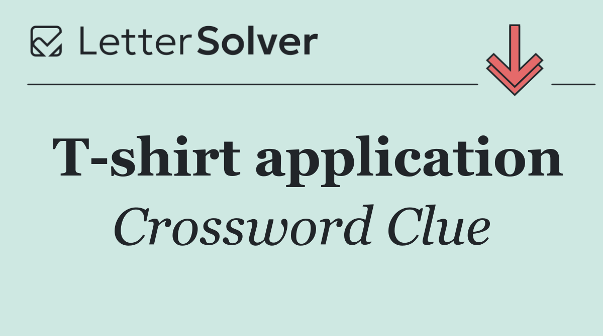 T shirt application