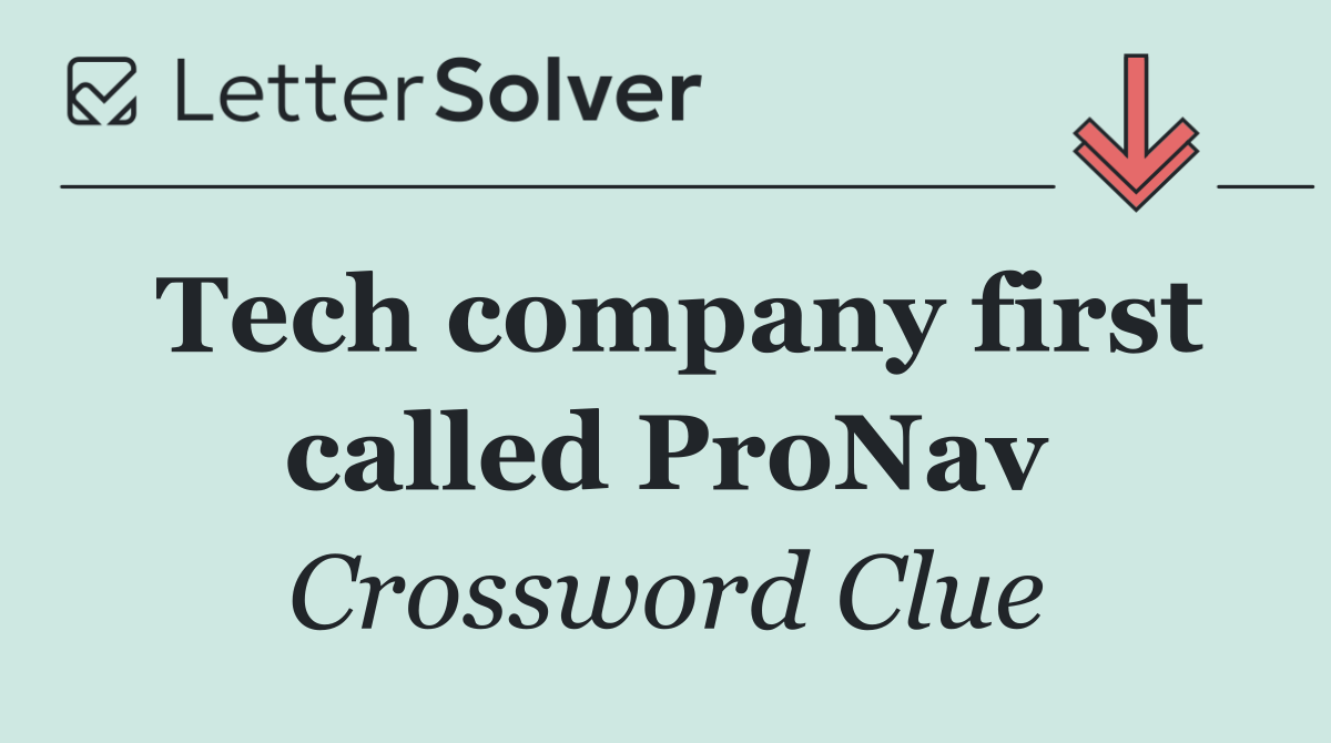 Tech company first called ProNav