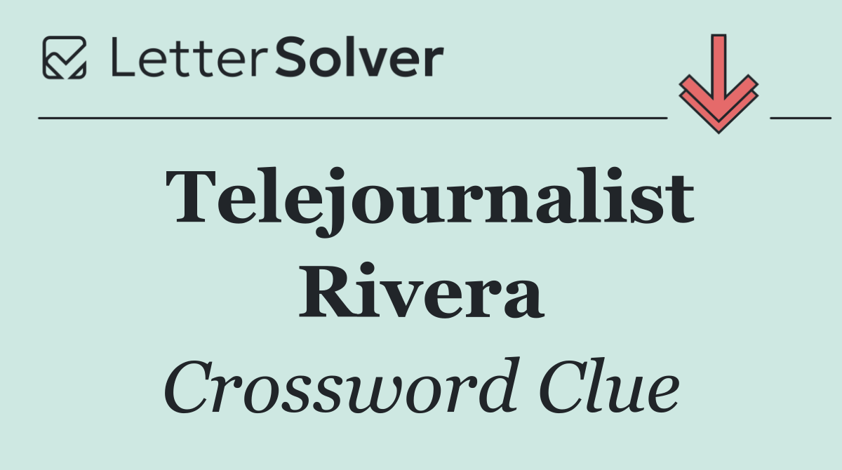 Telejournalist Rivera