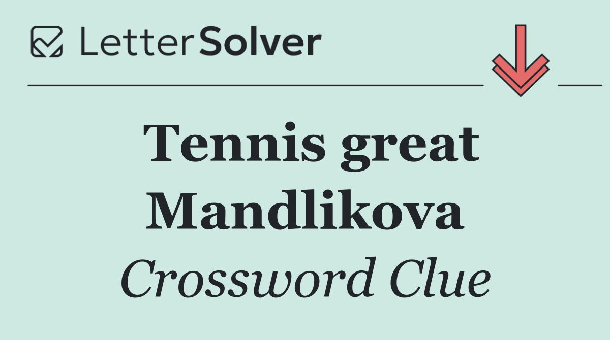 Tennis great Mandlikova