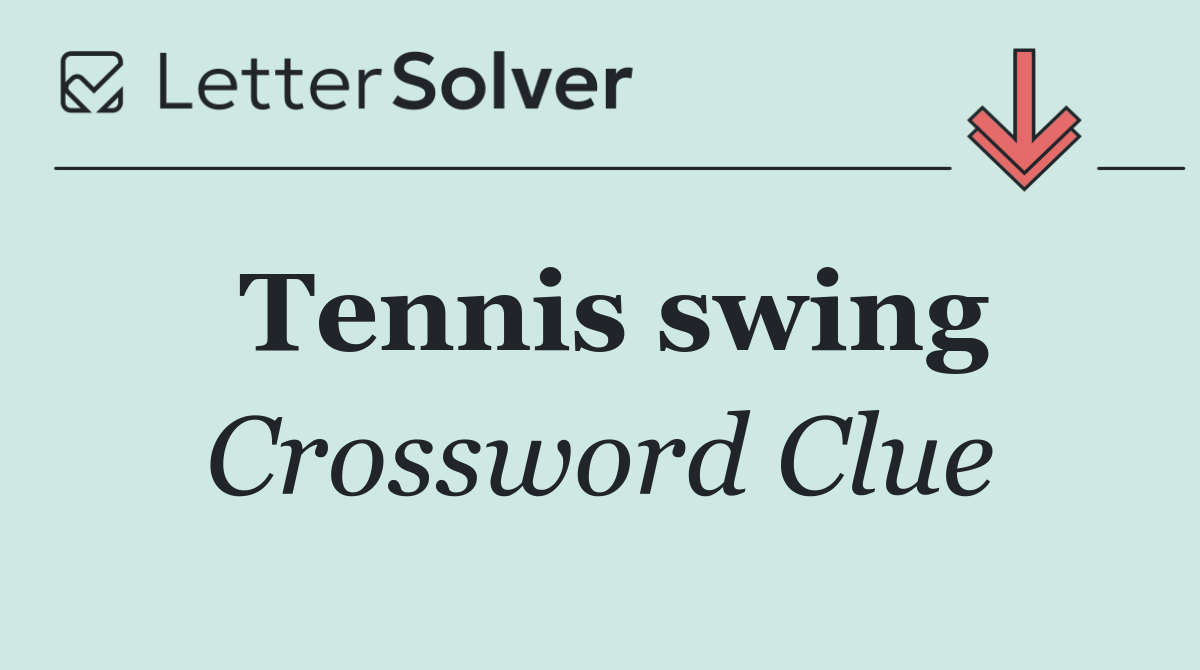 Tennis swing