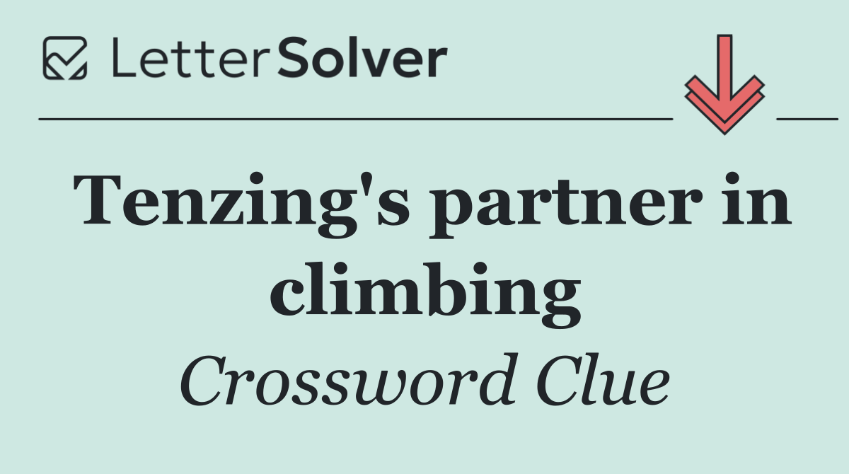 Tenzing's partner in climbing