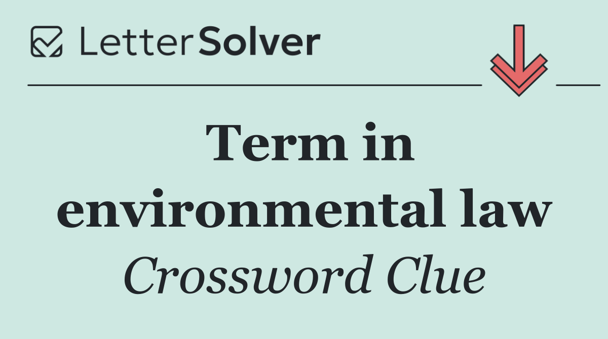 Term in environmental law