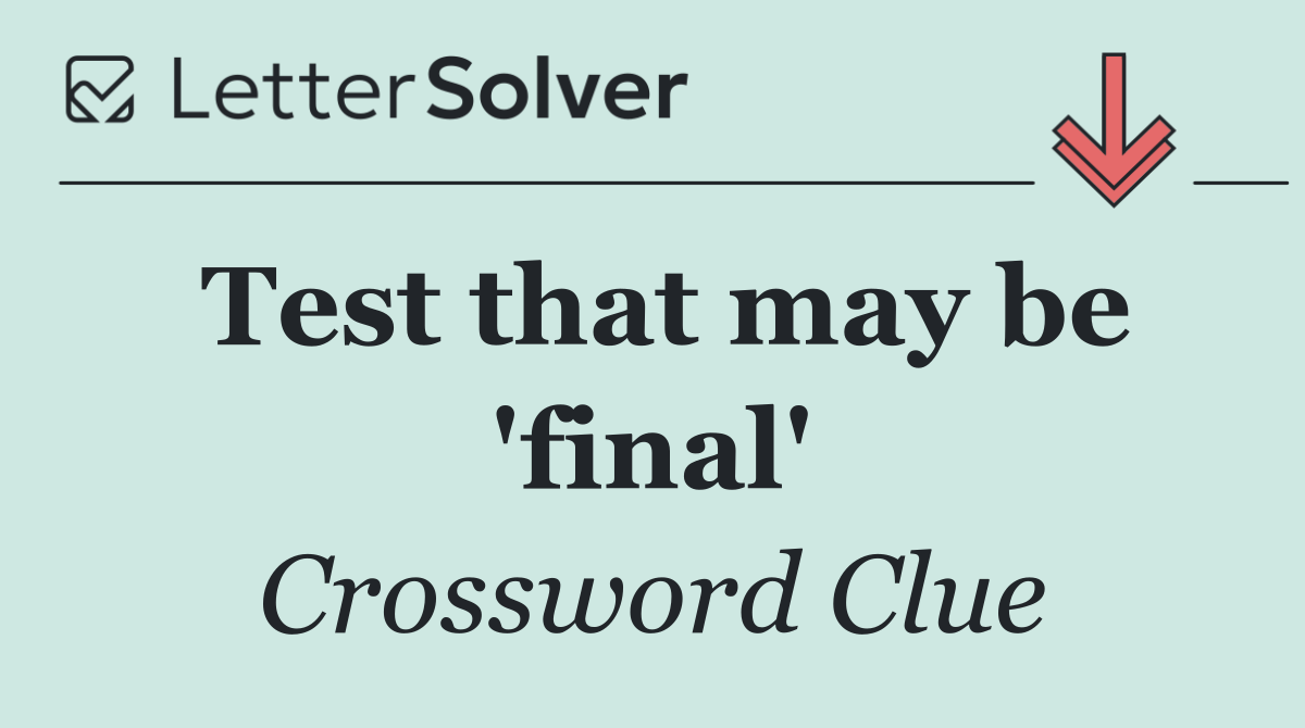 Test that may be 'final'