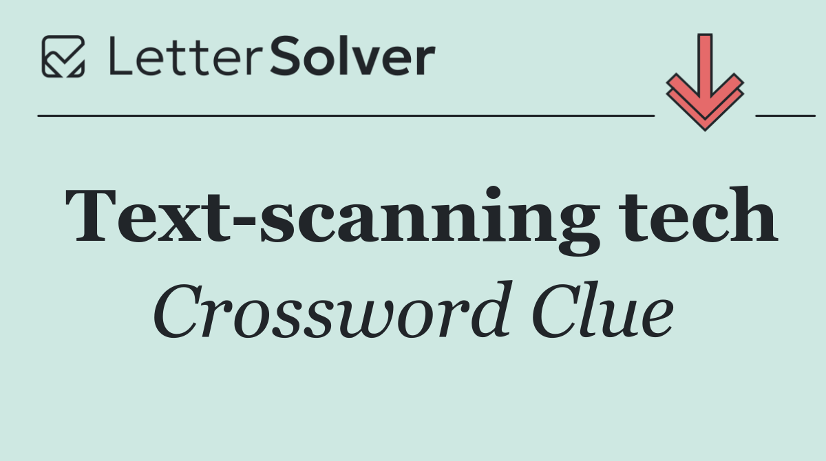 Text scanning tech