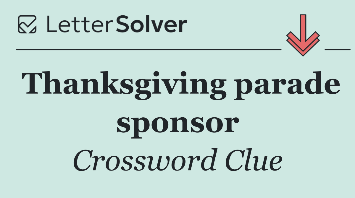 Thanksgiving parade sponsor