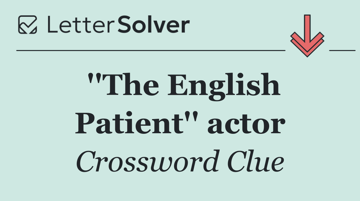 ''The English Patient'' actor