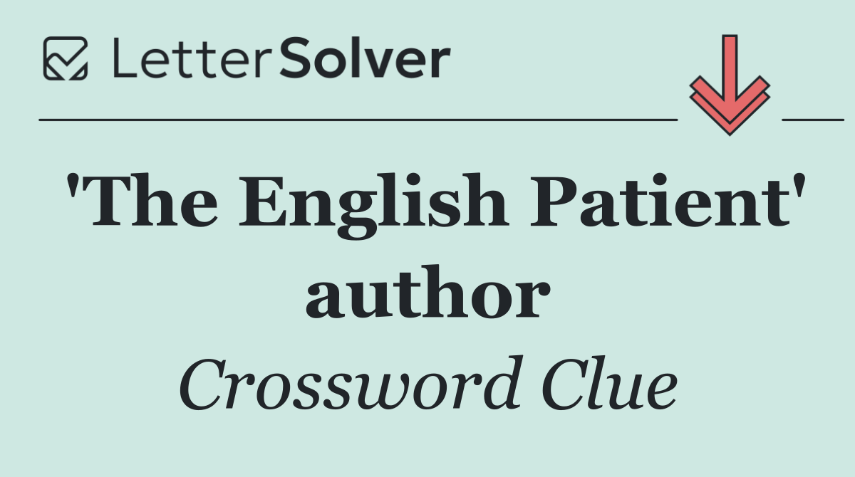 'The English Patient' author