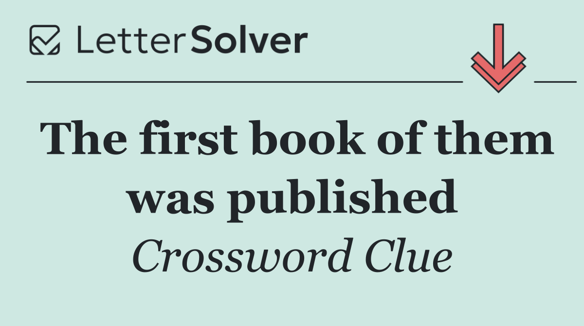 The first book of them was published