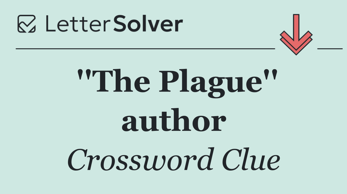''The Plague'' author