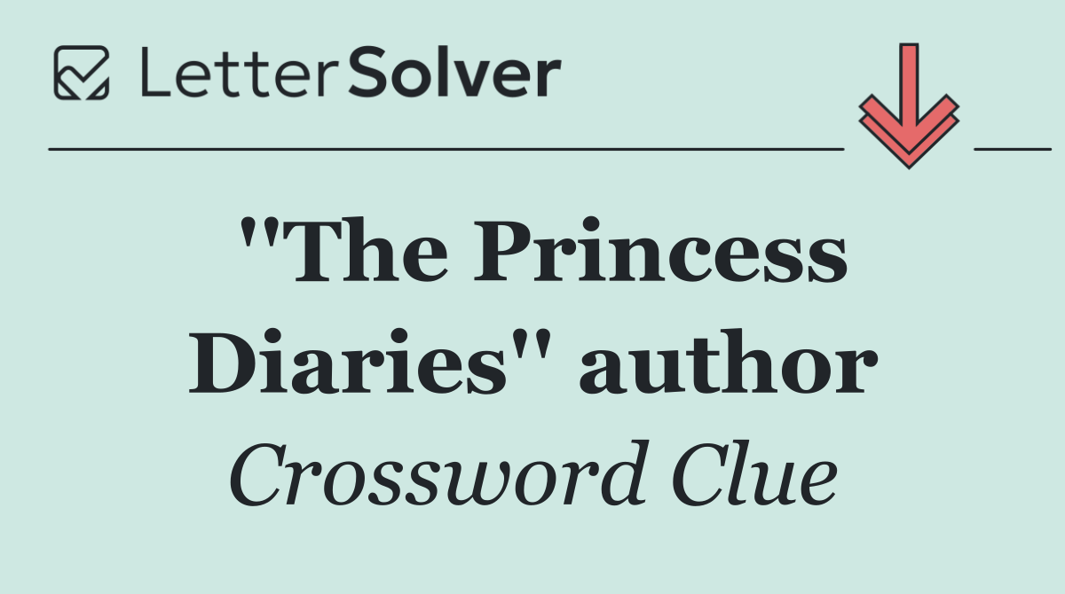 ''The Princess Diaries'' author