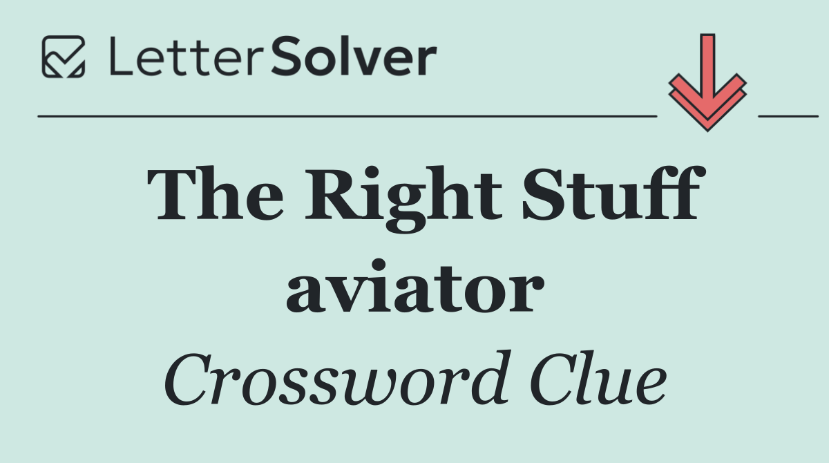 The Right Stuff aviator