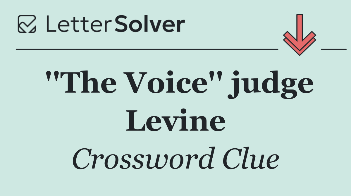 ''The Voice'' judge Levine