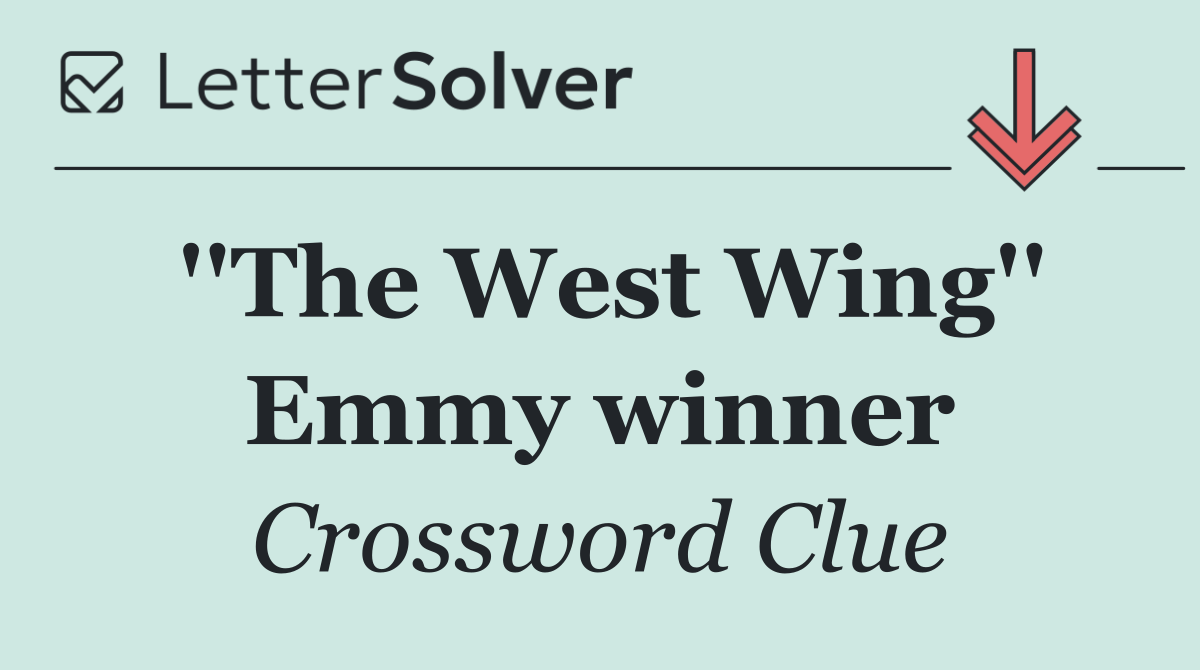 ''The West Wing'' Emmy winner