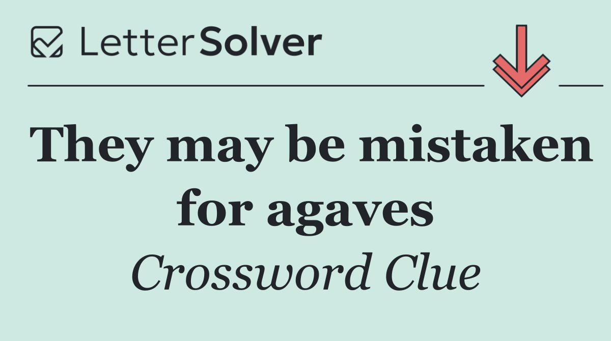 They may be mistaken for agaves