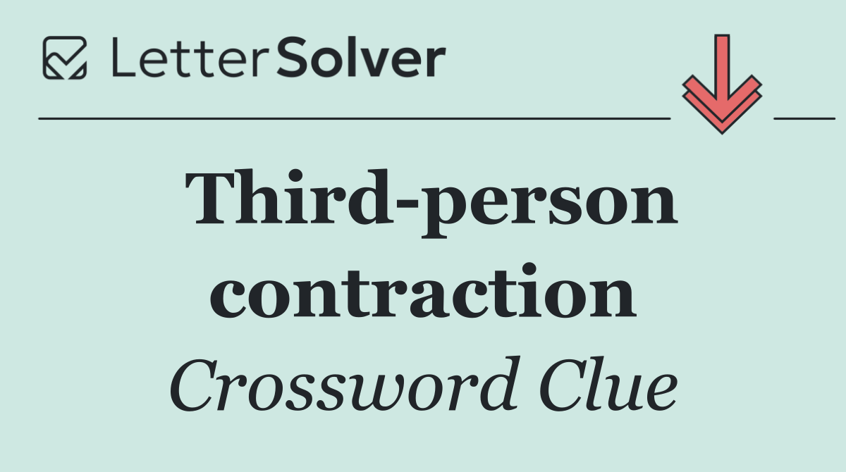 Third person contraction