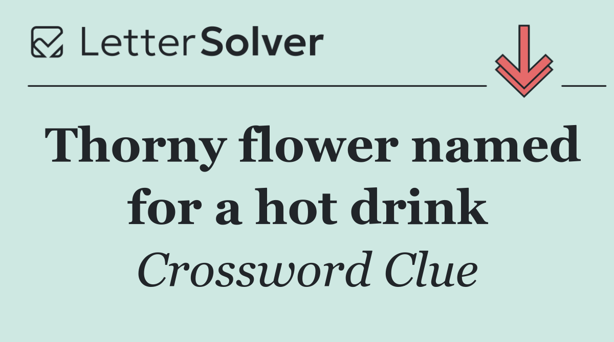 Thorny flower named for a hot drink