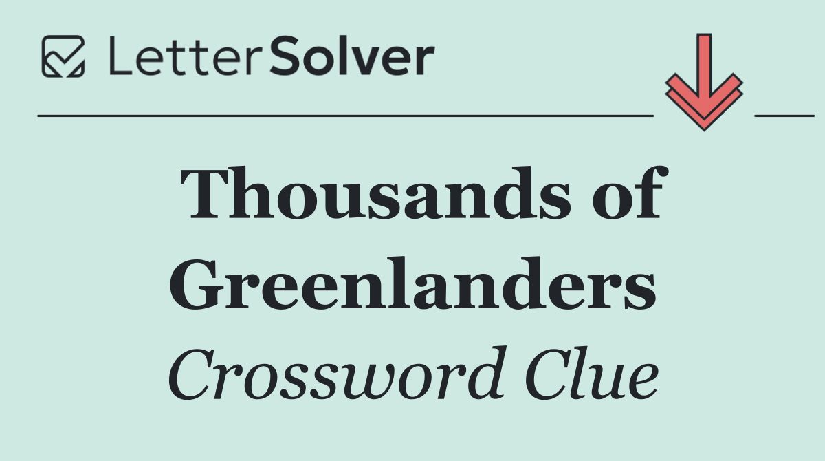 Thousands of Greenlanders