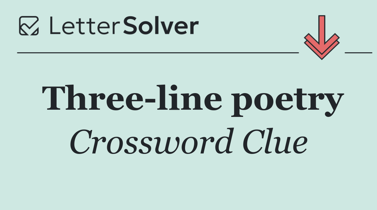 Three line poetry