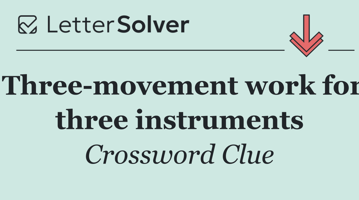 Three movement work for three instruments