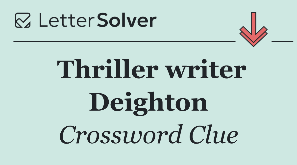 Thriller writer Deighton