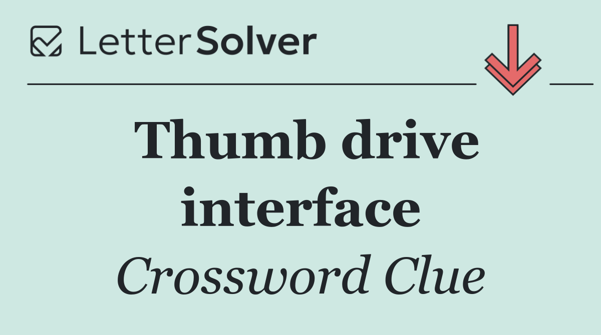 Thumb drive interface