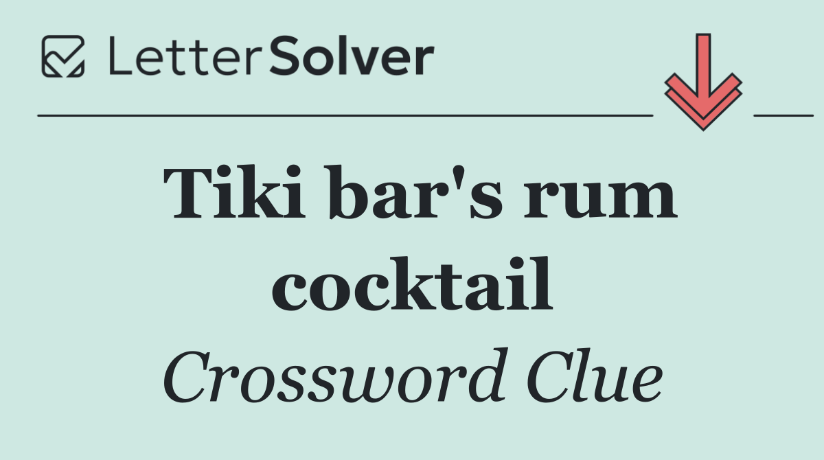 Tiki bar's rum cocktail