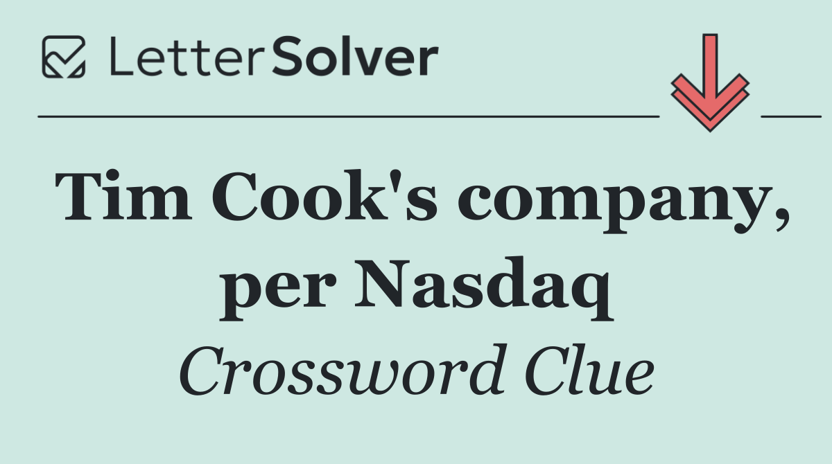 Tim Cook's company, per Nasdaq