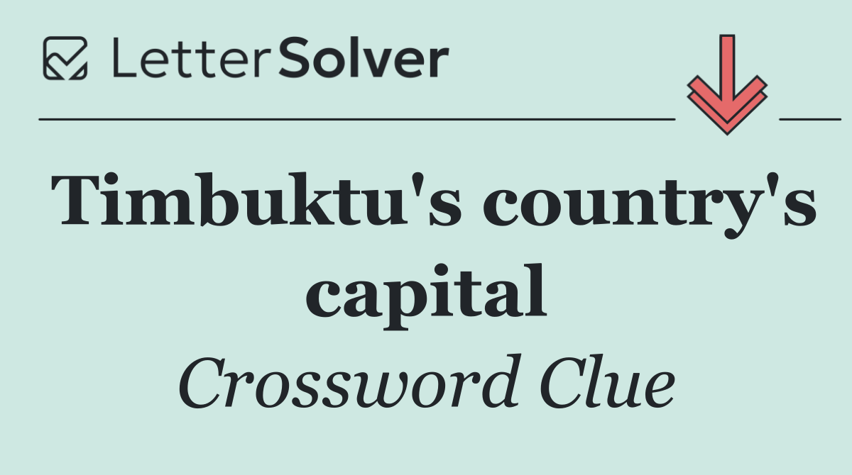 Timbuktu's country's capital