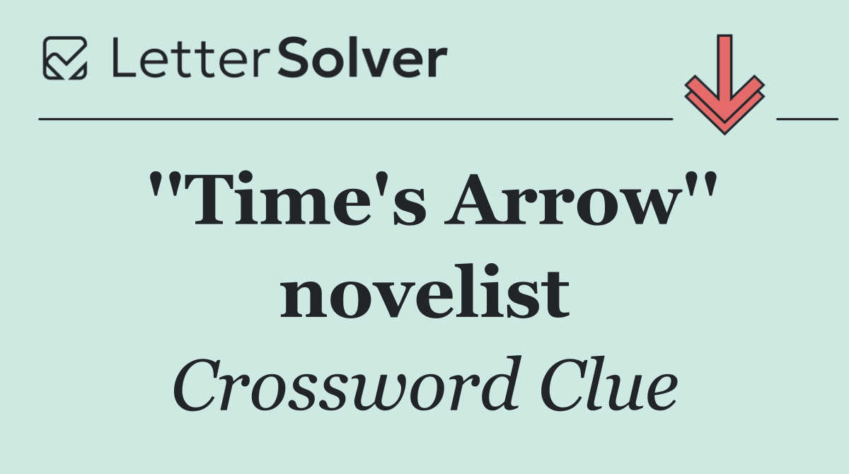 ''Time's Arrow'' novelist