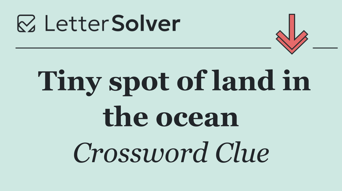 Tiny spot of land in the ocean