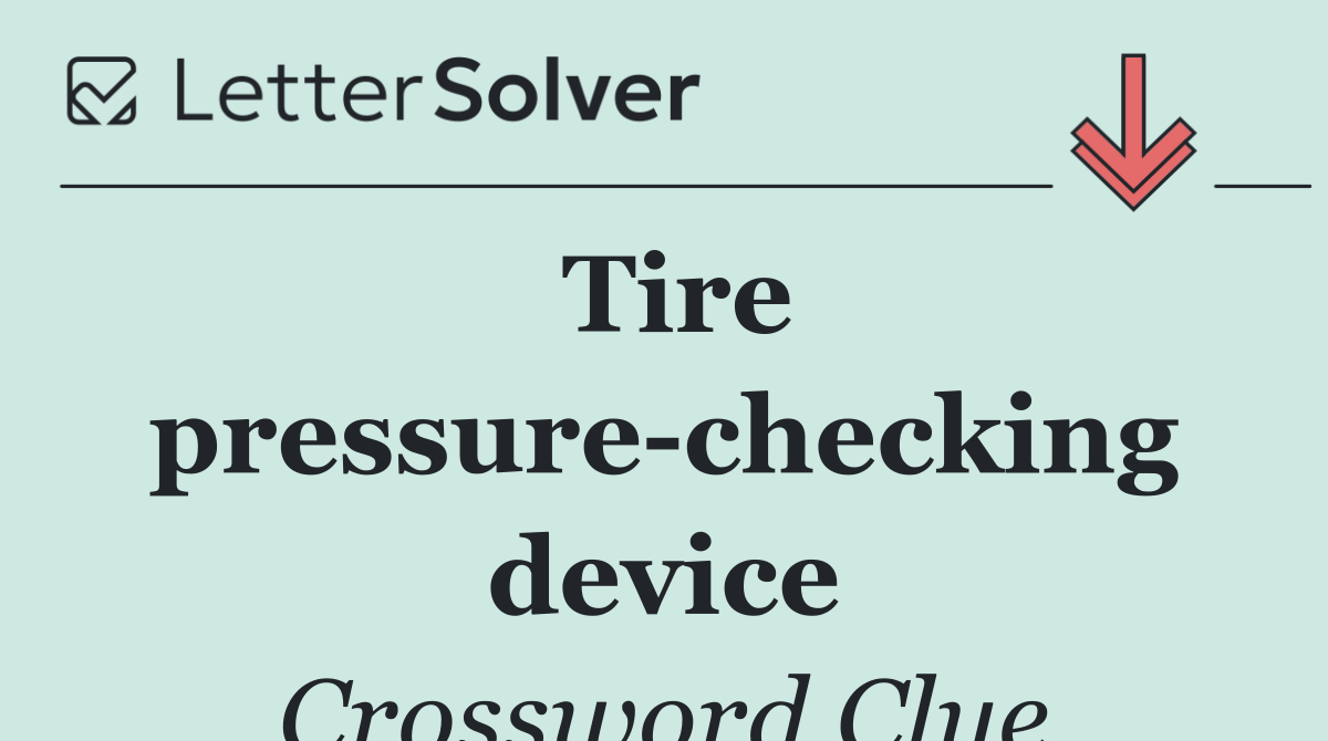 Tire pressure checking device