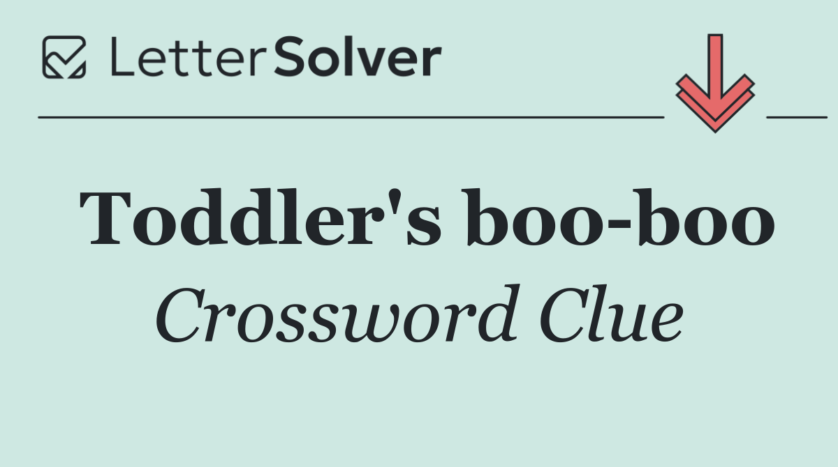Toddler's boo boo