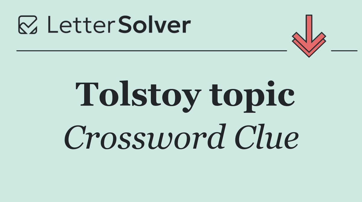 Tolstoy topic