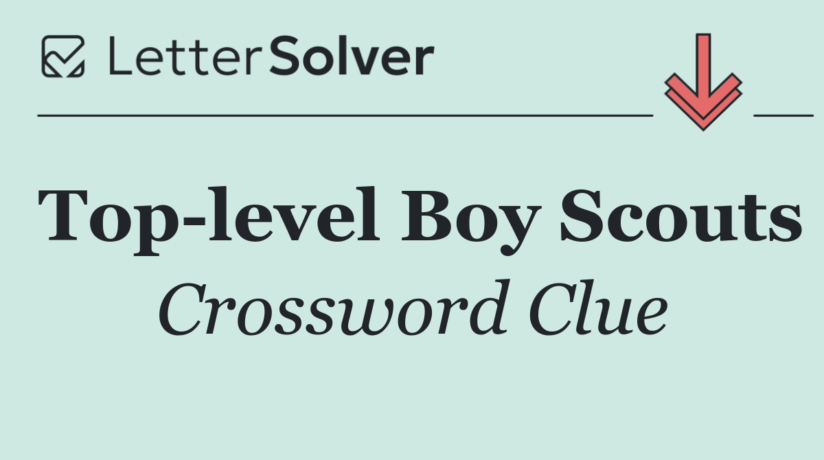 Top level Boy Scouts