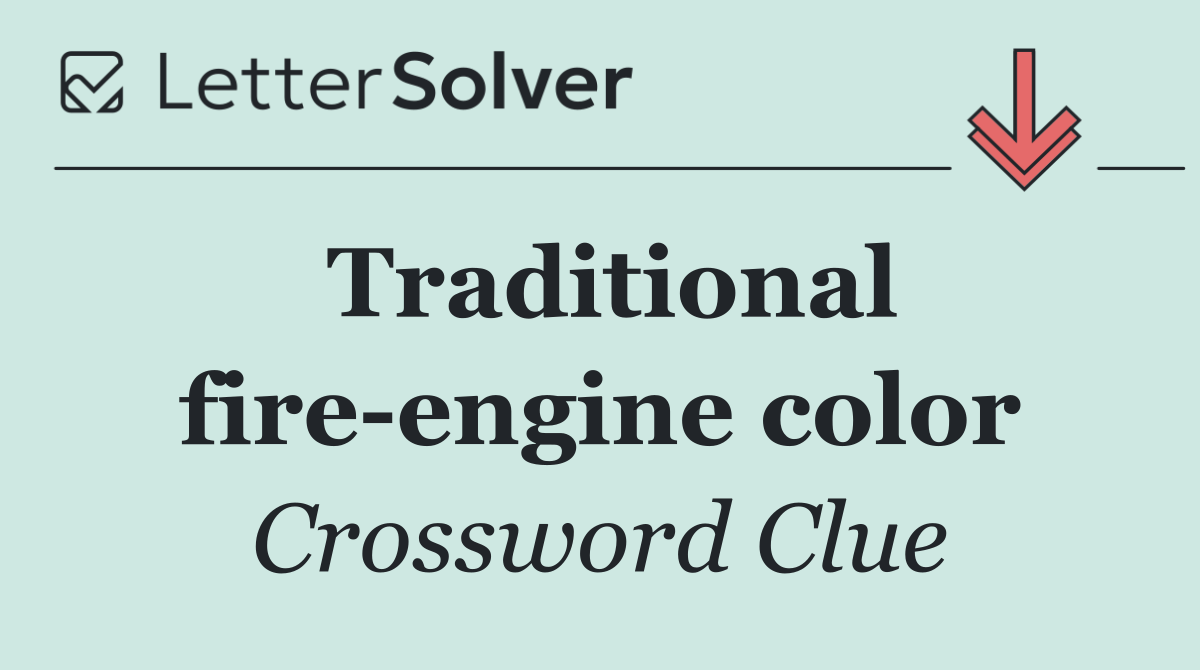 Traditional fire engine color