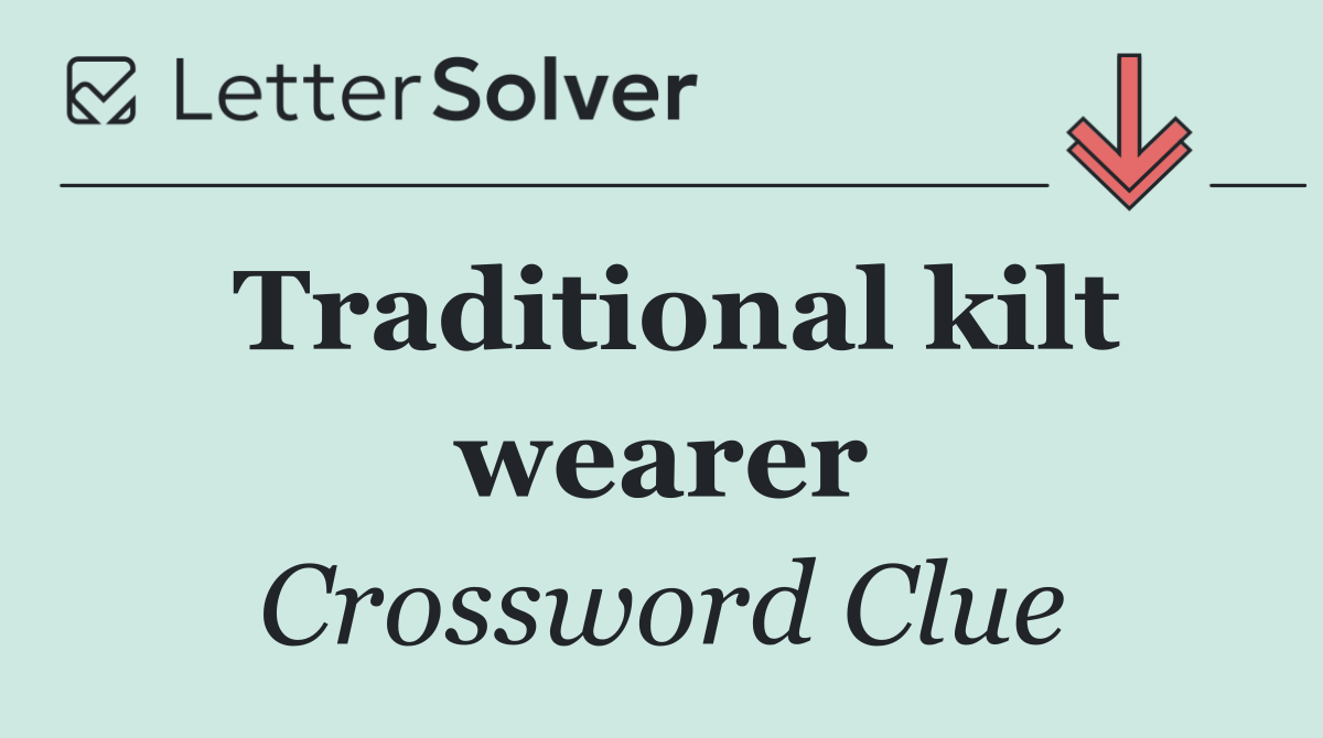 Traditional kilt wearer