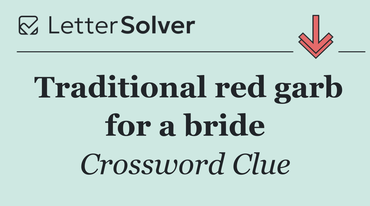 Traditional red garb for a bride