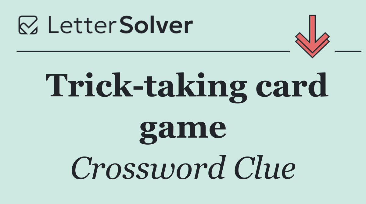 Trick taking card game