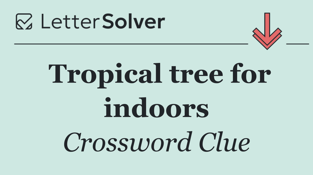 Tropical tree for indoors